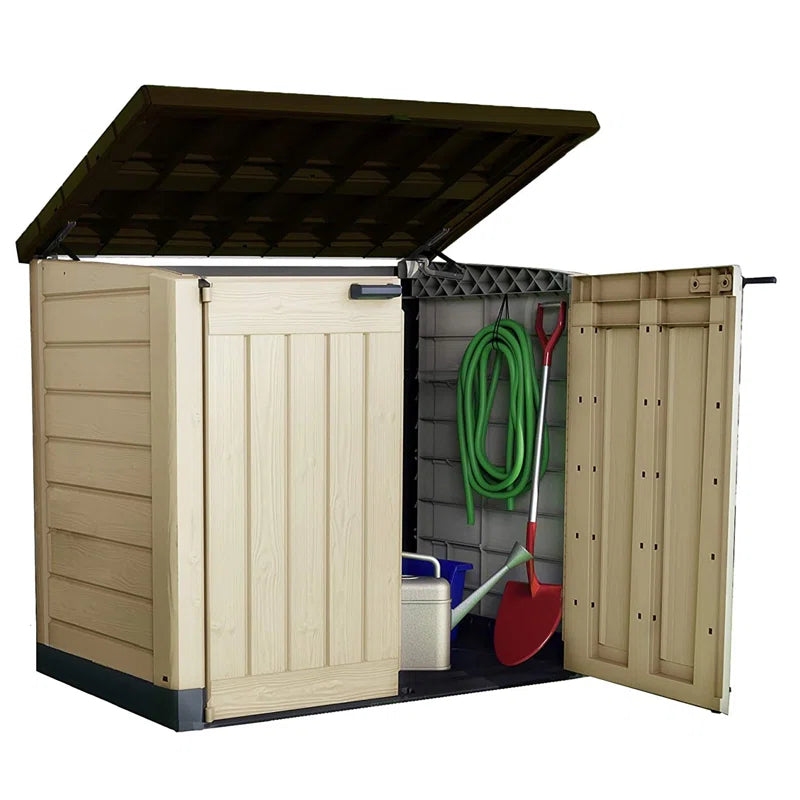 Store It Out Max 1200L Storage Shed - Beige / Brown