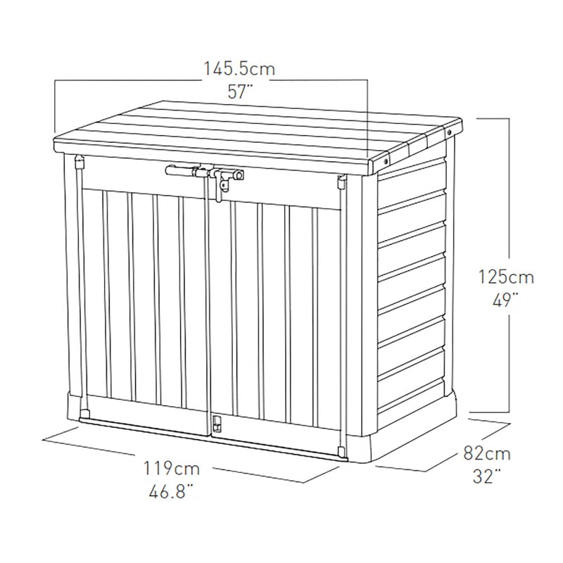 Store It Out Max 1200L Storage Shed - Beige / Brown