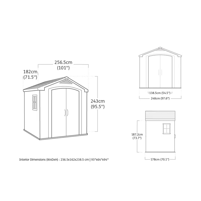 Factor Shed 8X6Ft - Brown