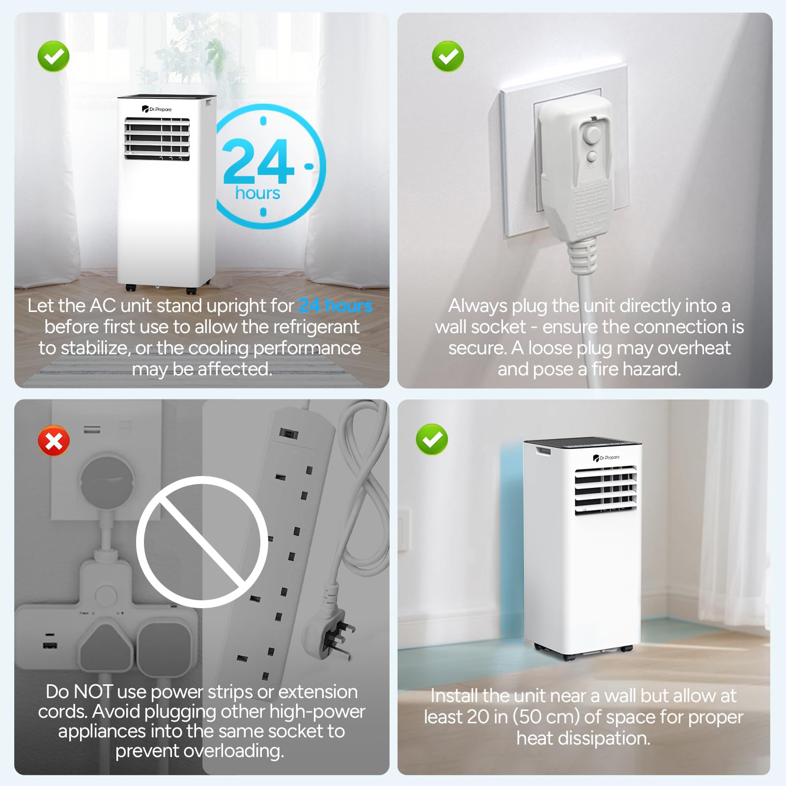 9000 BTU Portable Air Conditioner with Dehumidifier, Sleep Mode, Child Lock & Dual Window Kit