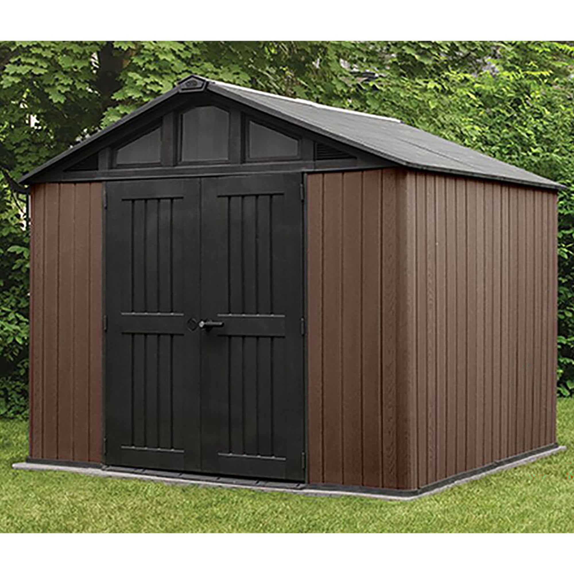 10x8ft Heavy Duty Outdoor Garden Storage Shed with Wide Doors