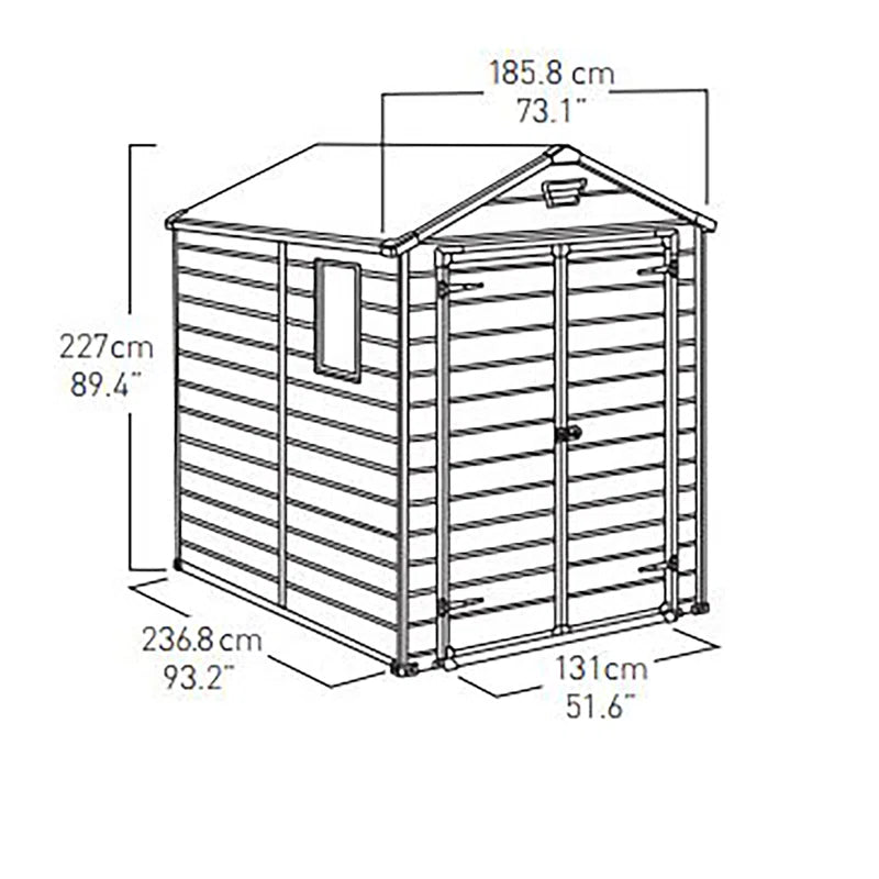 Manor 6 Ft. W X 8 Ft. D Apex Outdoor Garden Shed